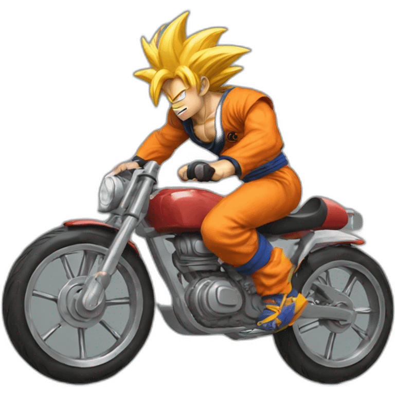 Goku on a bike emoji