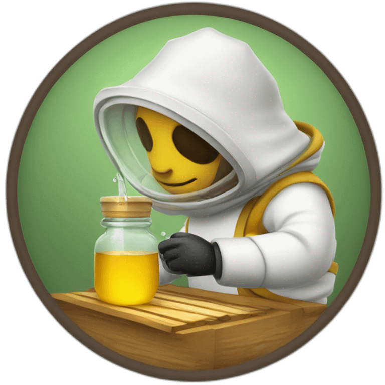 Beekeeper drinking hydromel emoji