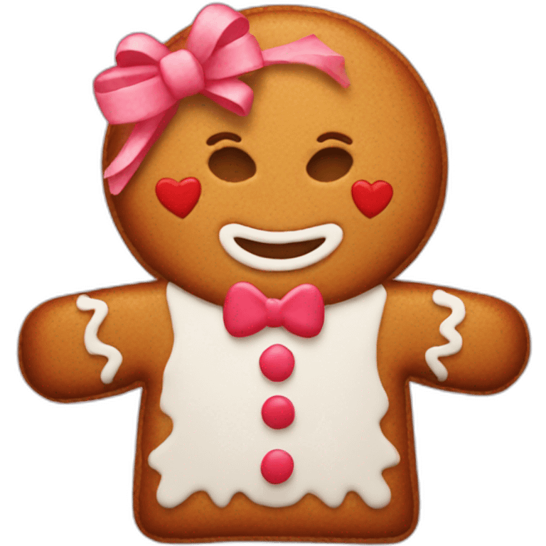 Gingerbread love emoji