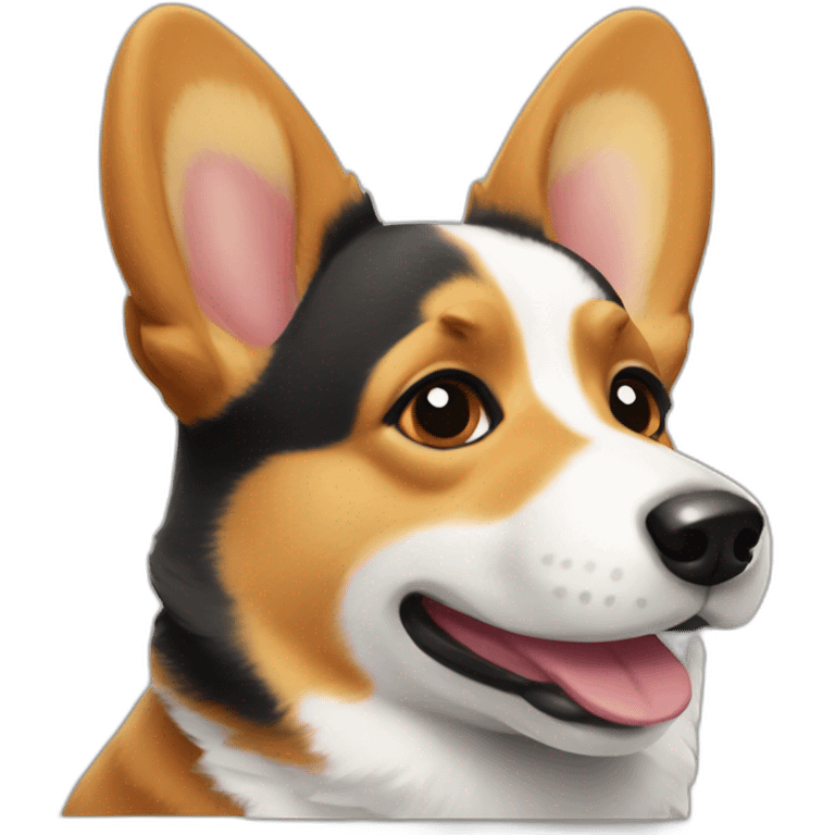 Tricolor corgi emoji