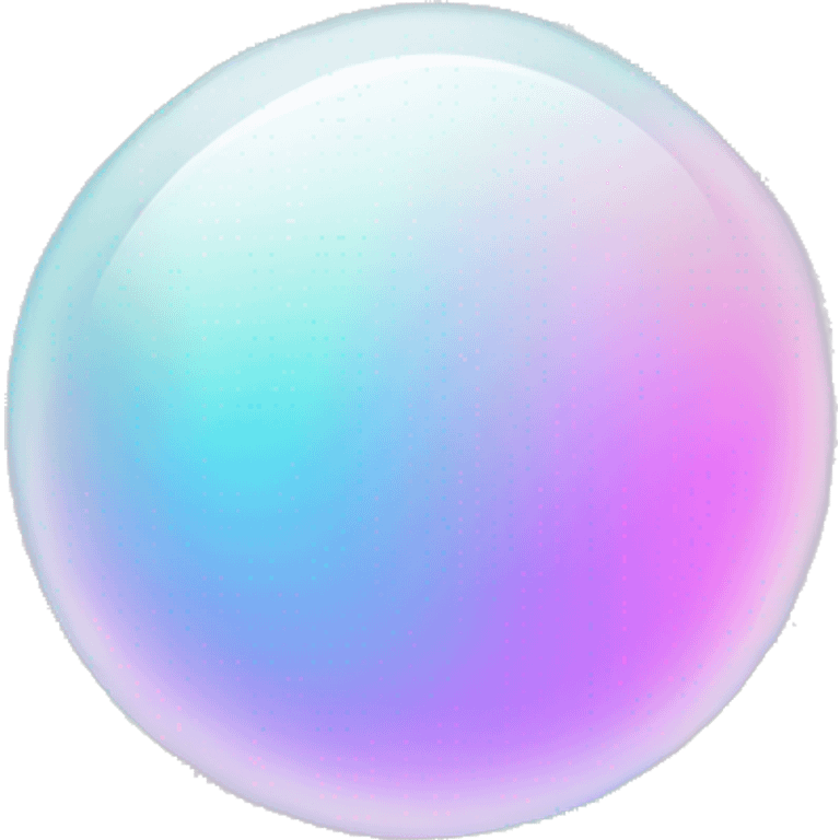 Pastel iridescent rainbow crystal crescent circle emoji