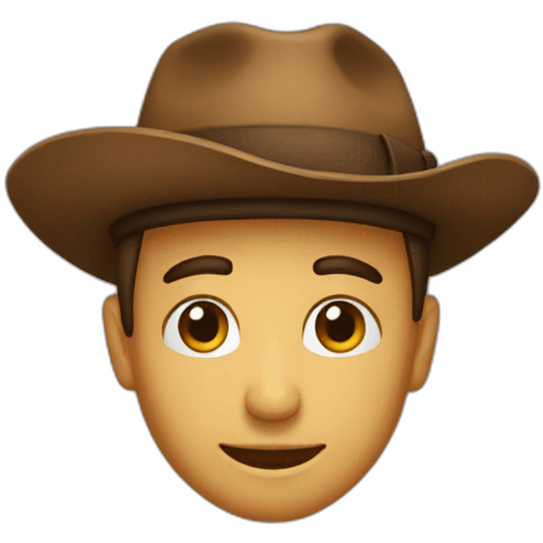 a nice brown hat emoji