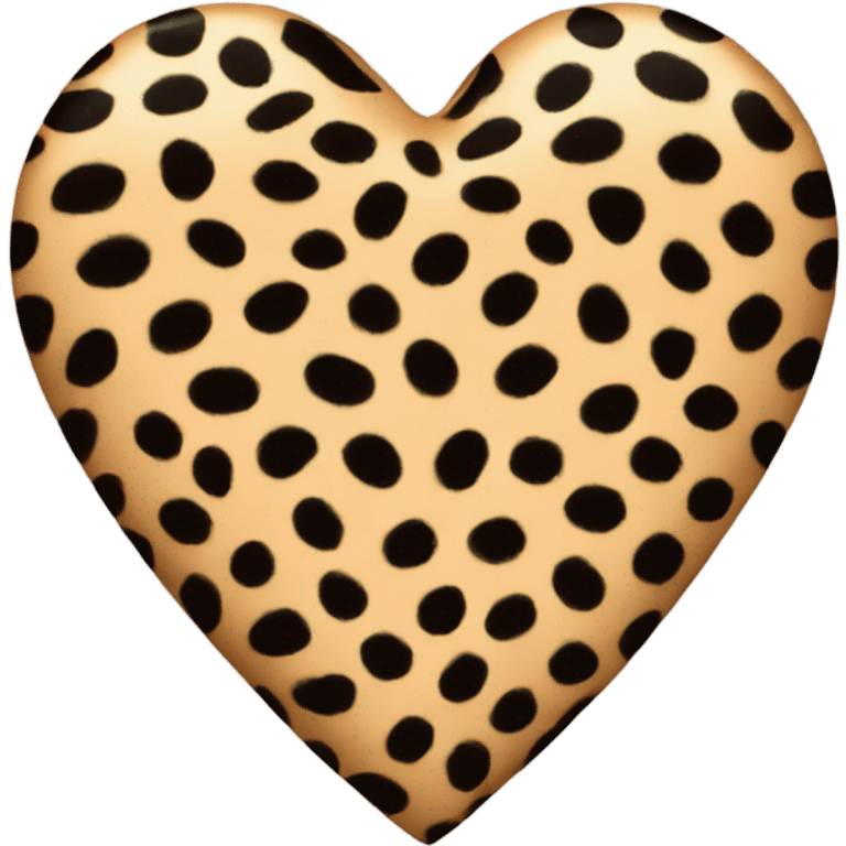 Leopard print heart emoji