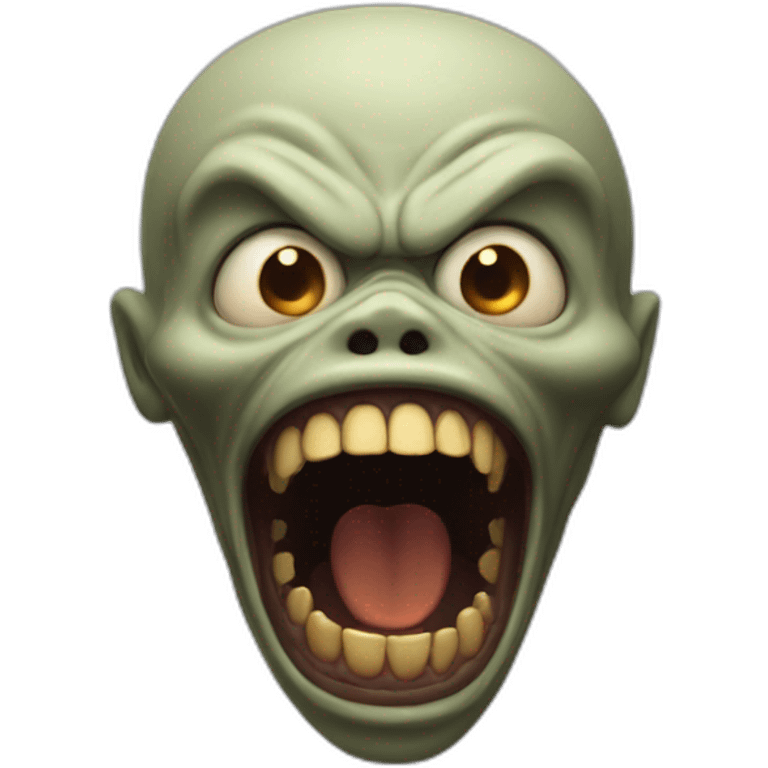 horrifying creature screaming emoji