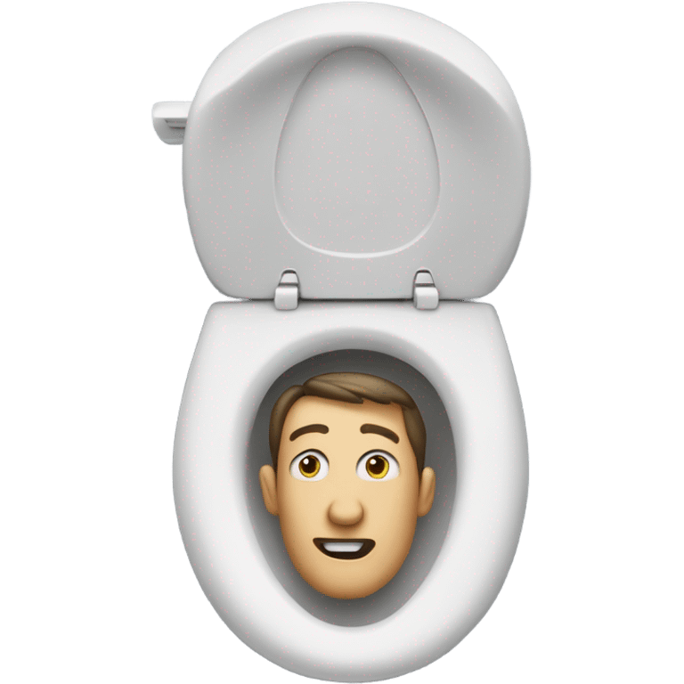 Toilet with a man’s head sticking out emoji