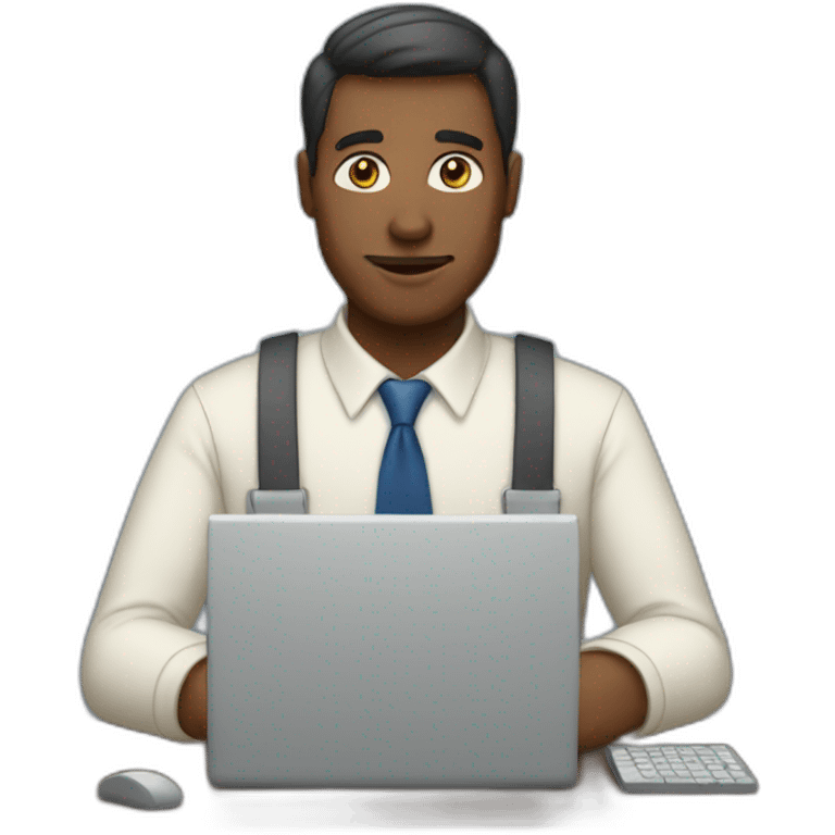 A man working in computer emoji