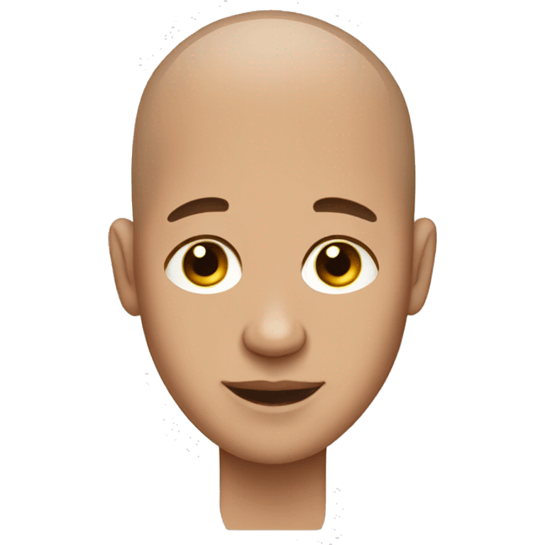 Pregnant man shaved head emoji