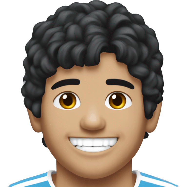 maradona argentina young smile emoji