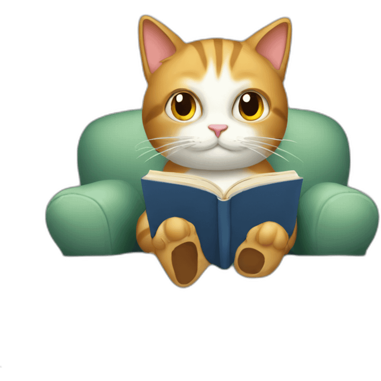 Cat-on-a-sofa-reading-book emoji