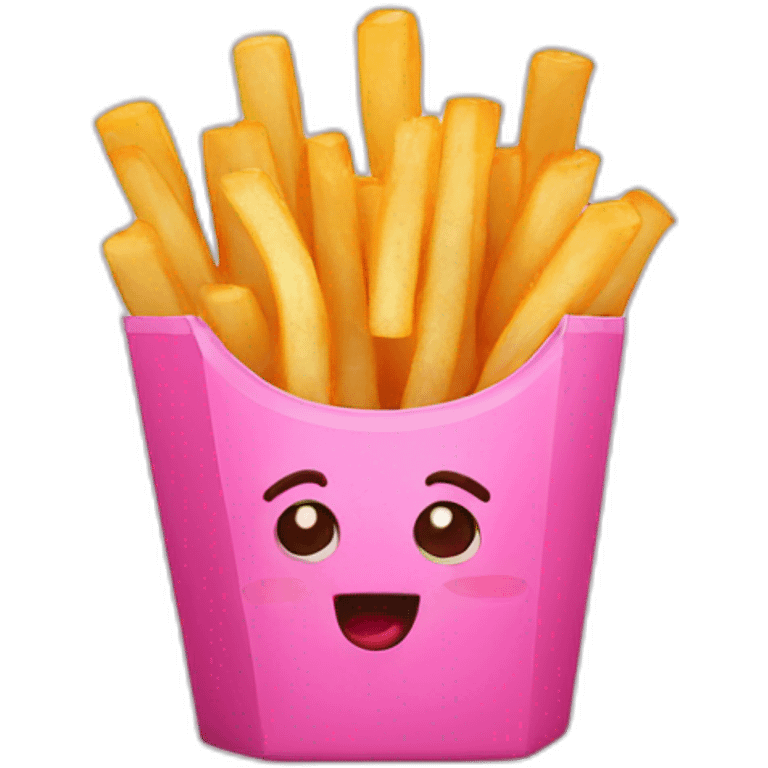 Pink French fries emoji