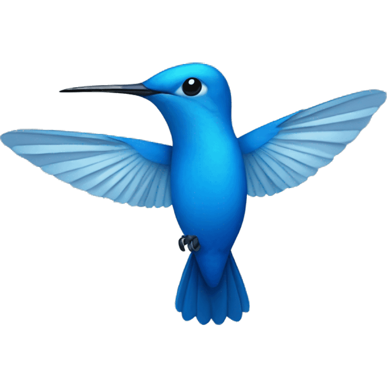 blue hummingbird emoji