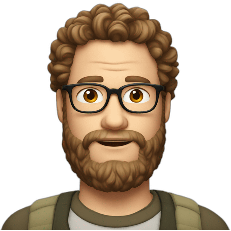 Long bearded Seth rogen emoji