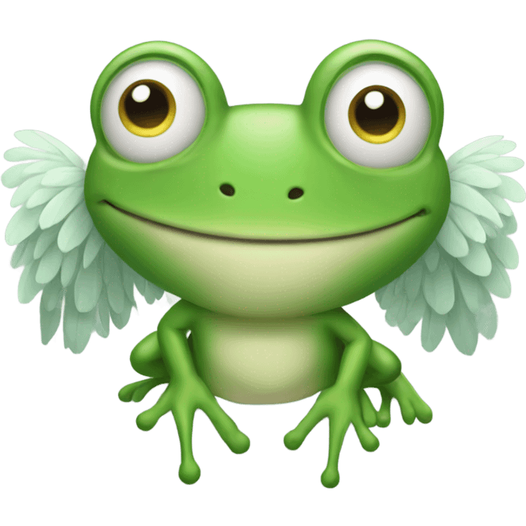 Frog with angel wings emoji