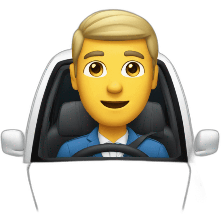 Taxi driver inside of car emoji