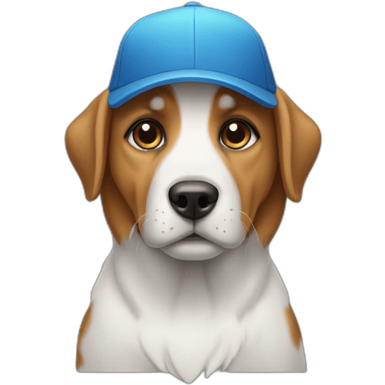 A dog with a cap emoji