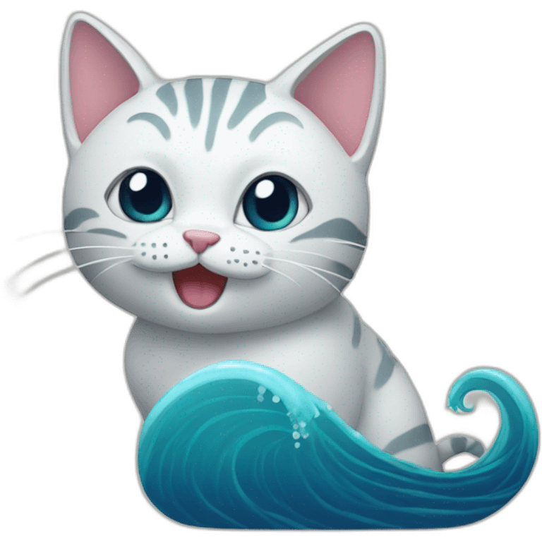 sea-Wave-cat emoji