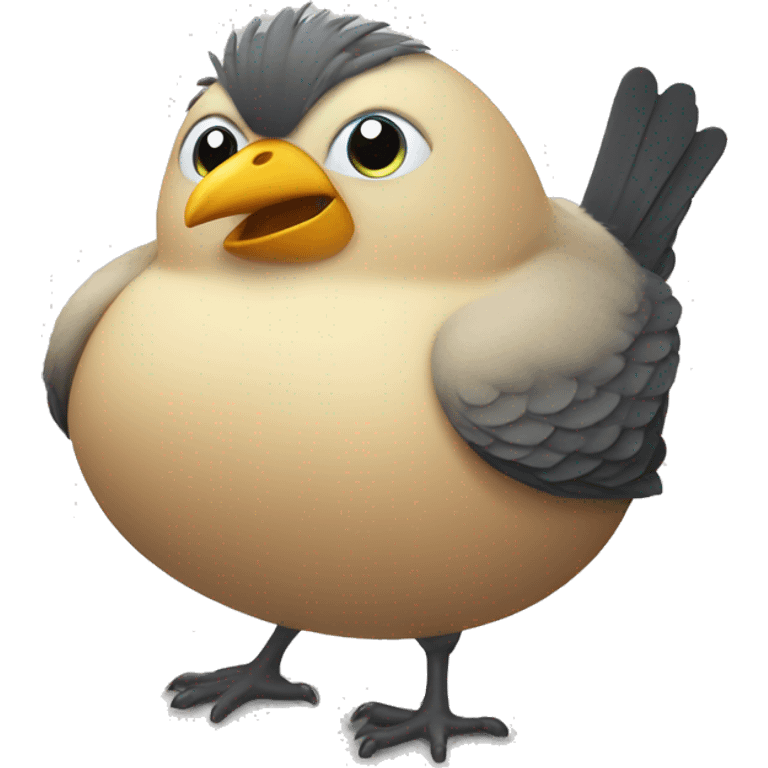 fat bird wearing thongs emoji