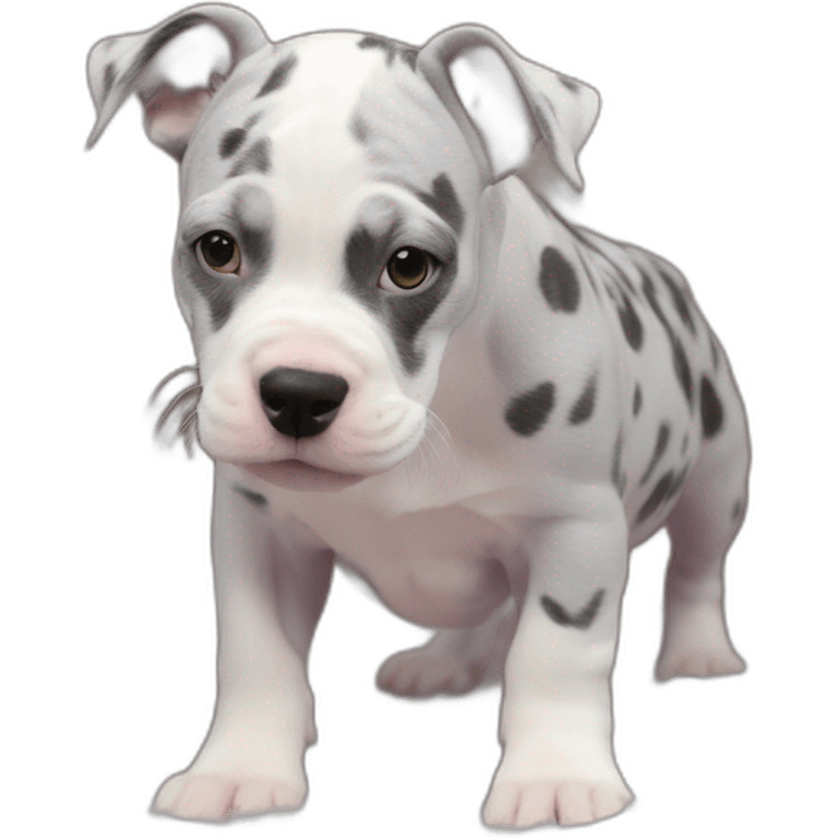 Lilac tri Merle pocket bully emoji