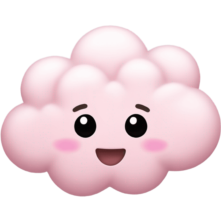 soft pink cloud simple emoji