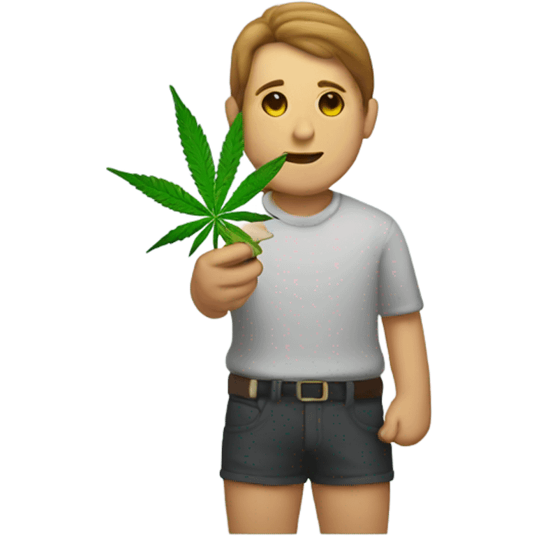 Person with weed emoji