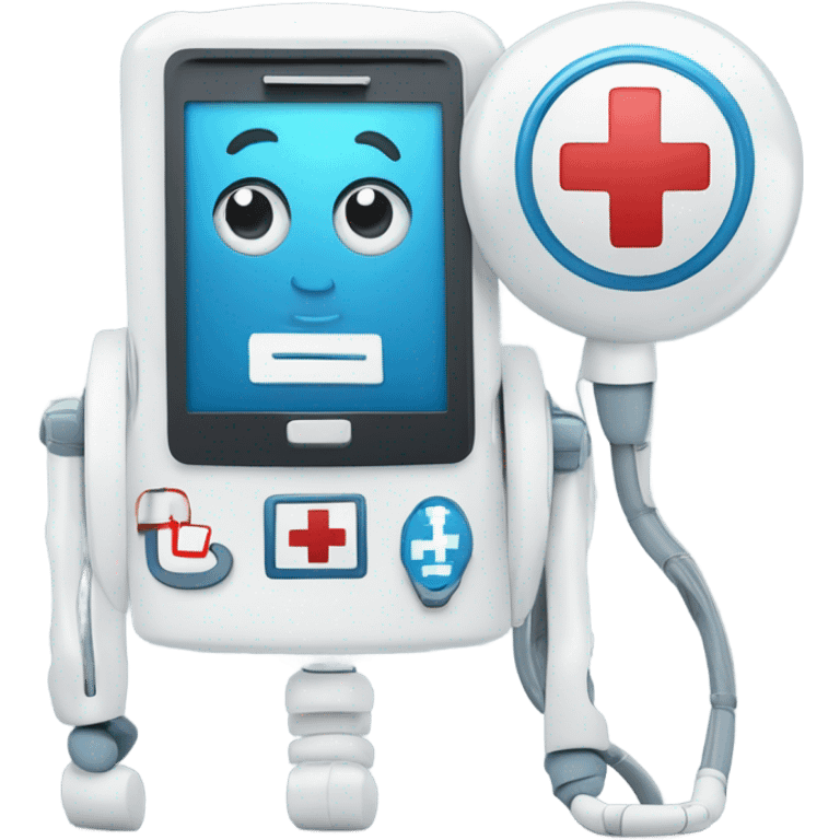 emoji of an AI, generating hospital course summaries emoji