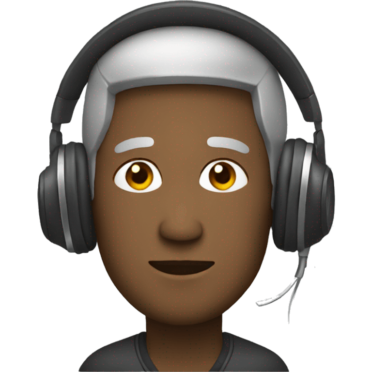 A man wearing headphones  emoji