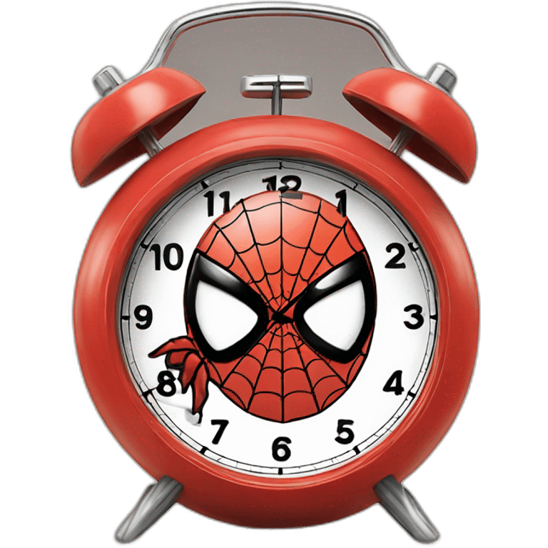 Funny spiderman alarm clock emoji