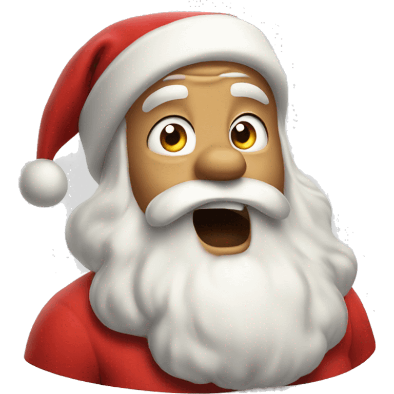 shocked Santa with his mind blown emoji