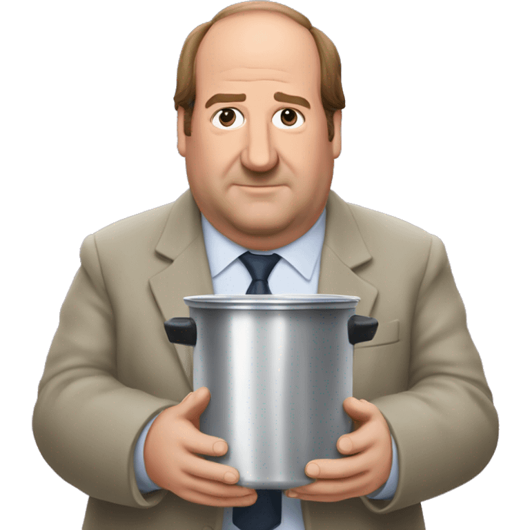 Kevin Malone with pot of soup emoji