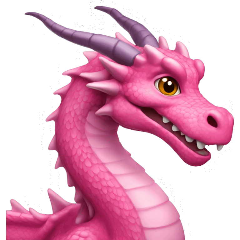 pink colored dragon emoji