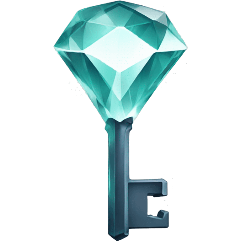 glassy diamond key emoji