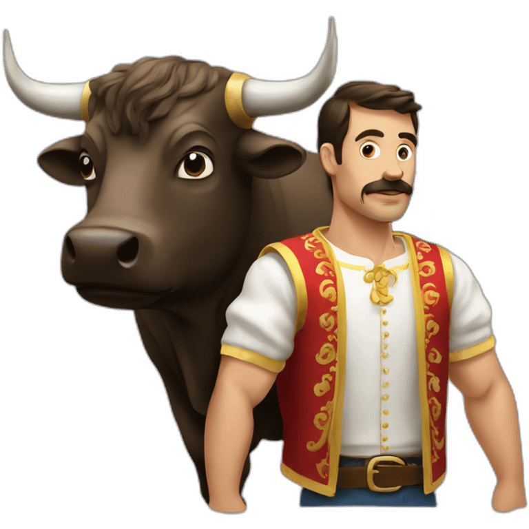 Torero and a bull emoji