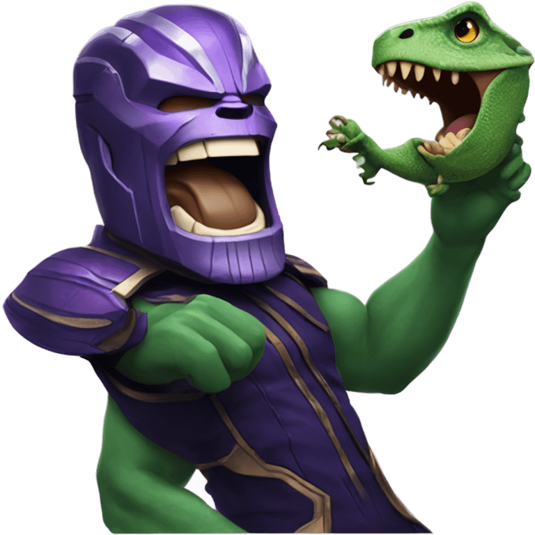 Lizards attacking Thanos emoji