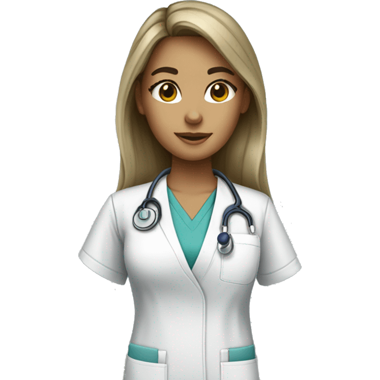 Radiologic technologist girl wearing scrubs emoji