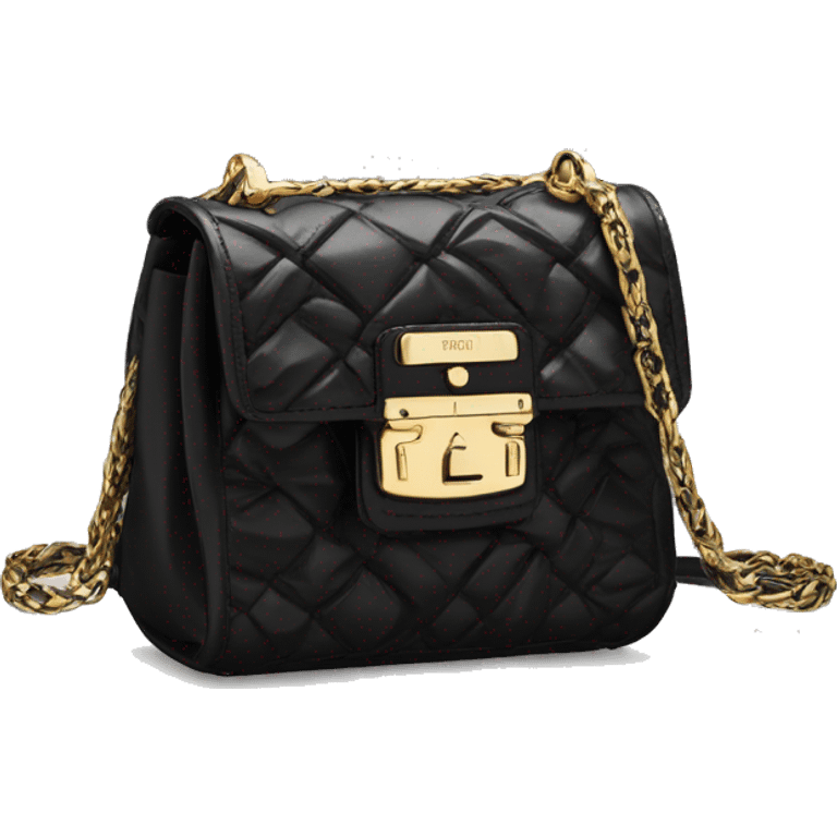 Black  gold bag Armani emoji