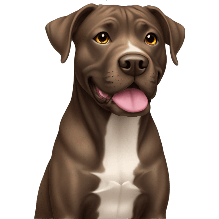 Brindle Labrador pit bull dog  emoji