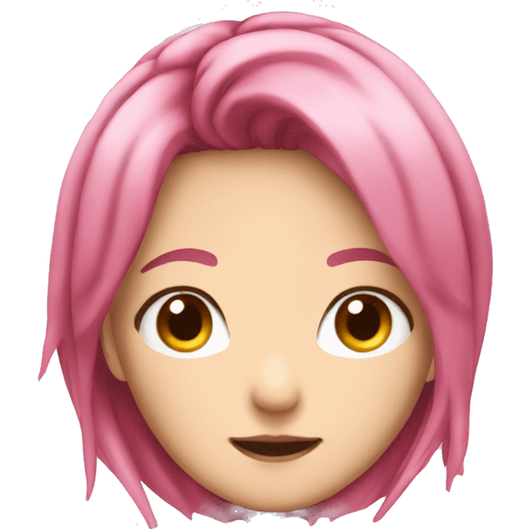 pink haired japanese woman anime emoji