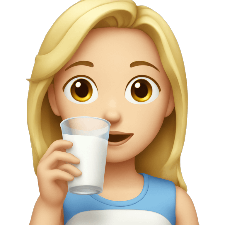 girl drinking milk  emoji