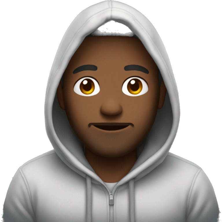 Man wearing a hoodie  emoji