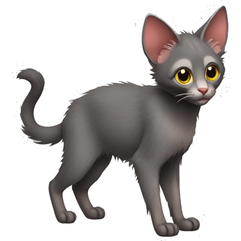 Lykoi Cat full body emoji