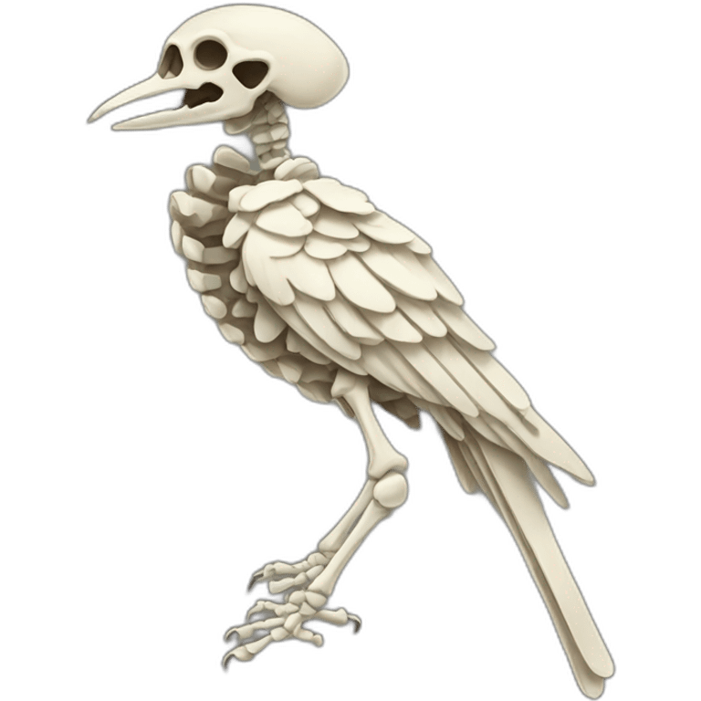 Skeleton of a bird emoji