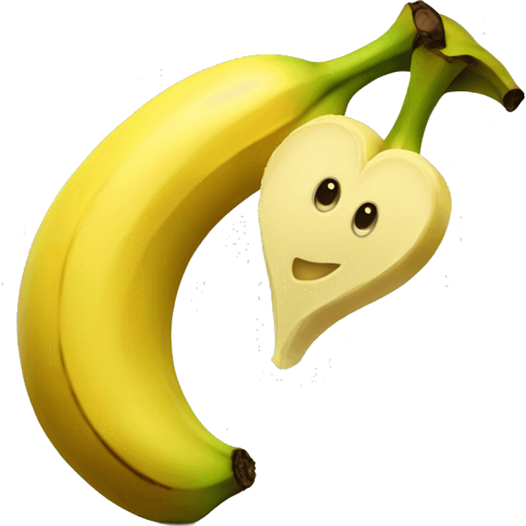 make a banana holin a heart emoji