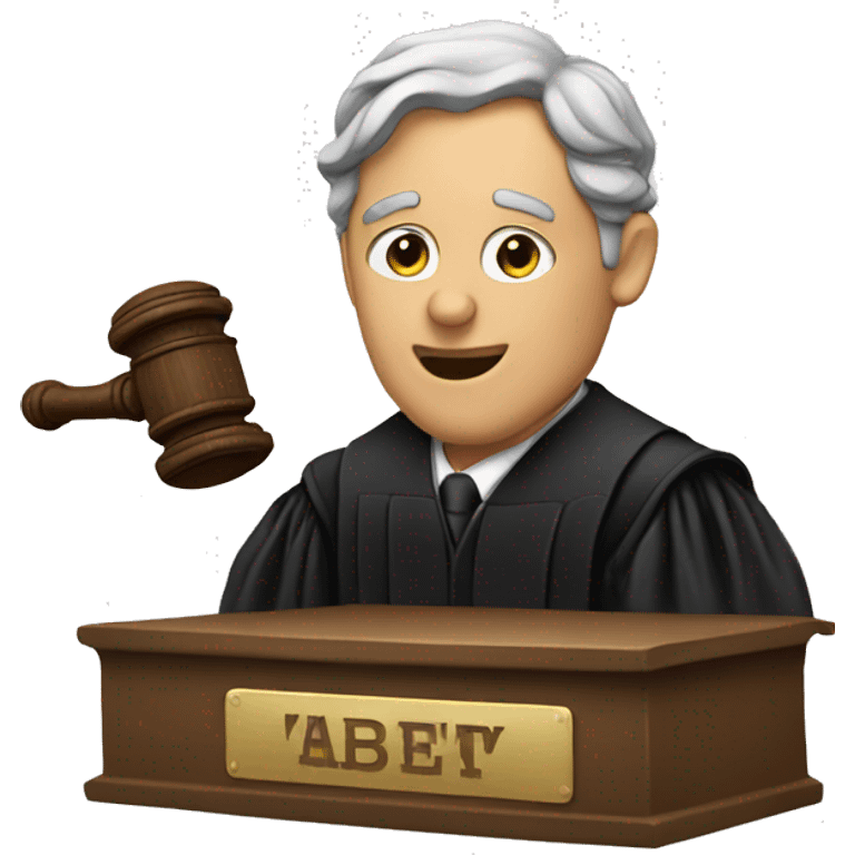 A JUDGE HOLDING A GAVEL emoji