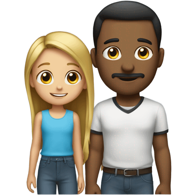 little girl with her dad emoji