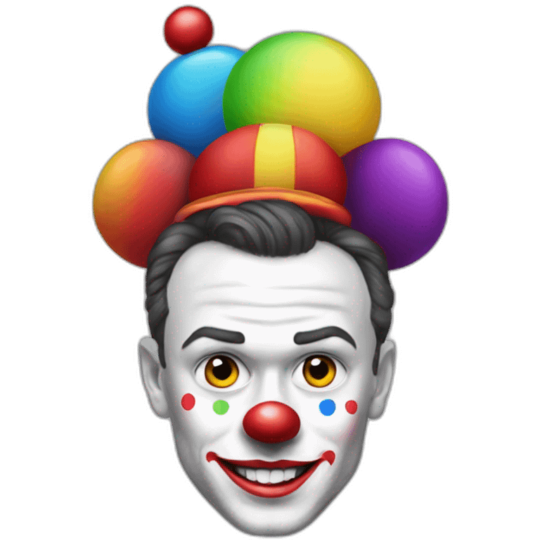 Jonathan Toews as a rainbow circus clown emoji