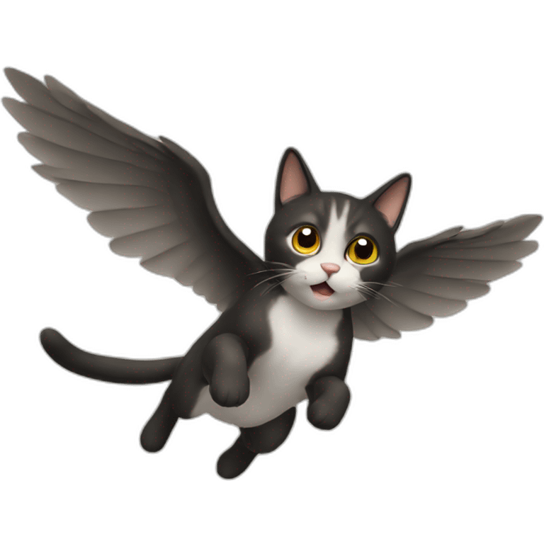 flying cat emoji