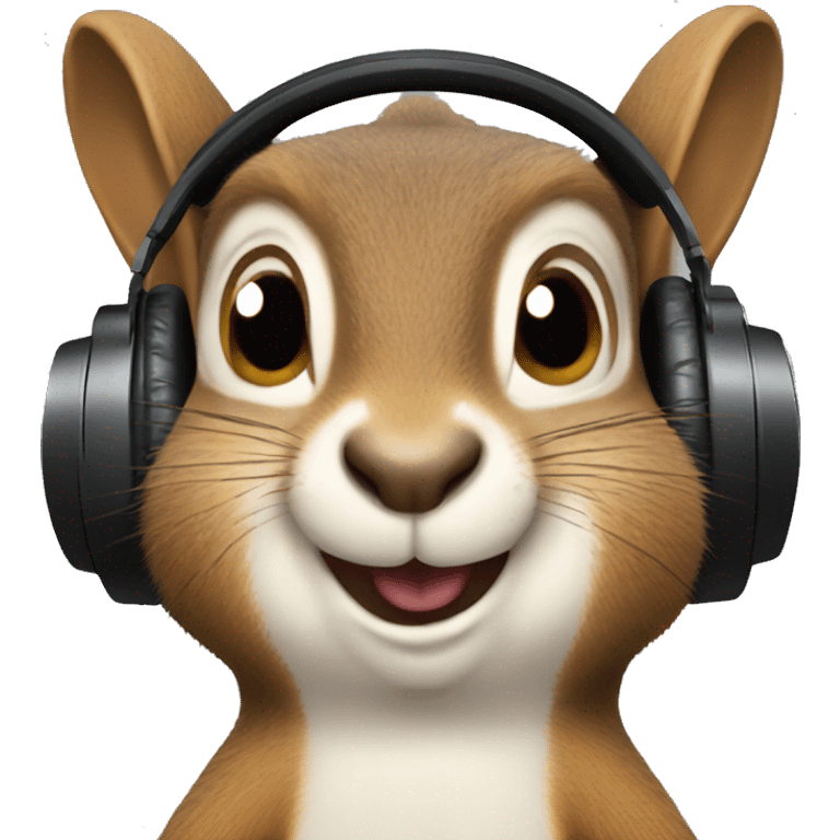 A squirrel DJ emoji