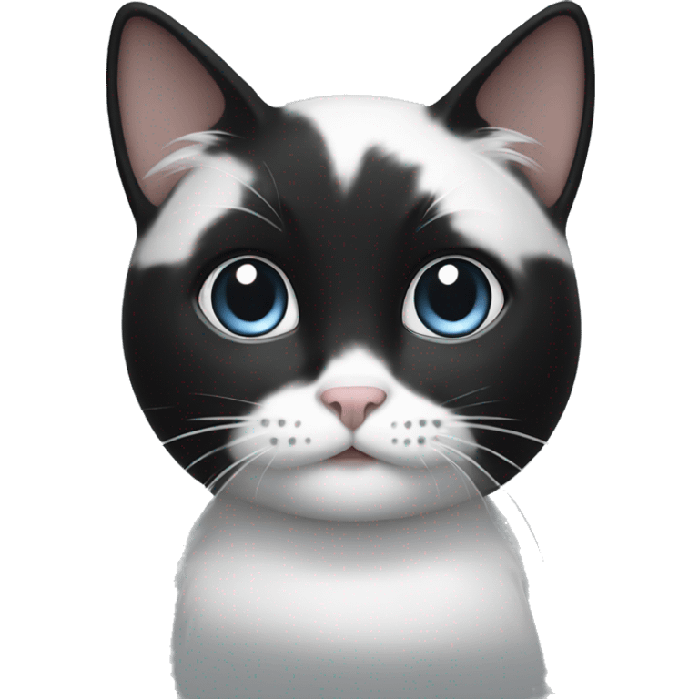 black and white mini cat emoji