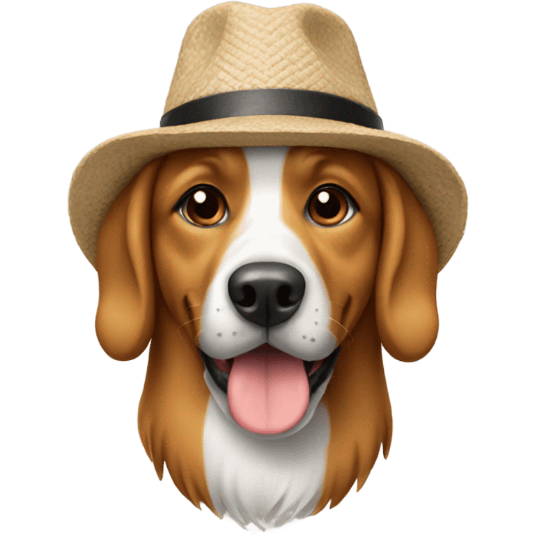 Dog wearing a hat emoji