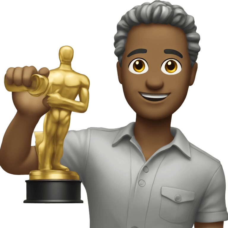 Statue of reward Oscar  emoji